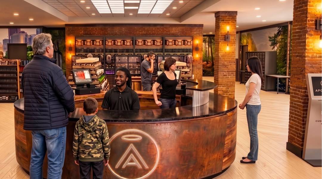 Apotheon rendering of the front desk